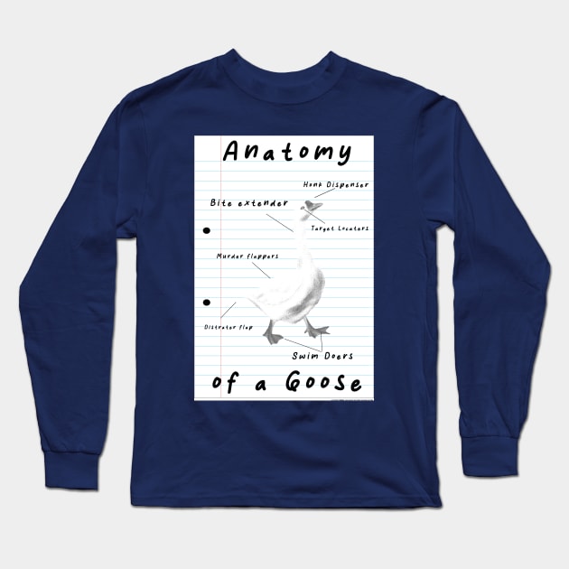 Anatomy of a Goose Long Sleeve T-Shirt by Wyrd Merch